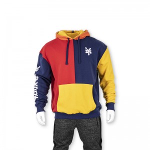 Men’s colorful hoodie pullover with print and embroidery