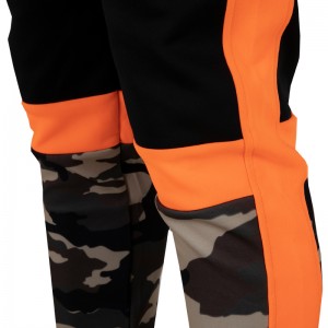 Men’s track bottom with contrast color block and print